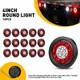 Round Rear Led White Red Tail Stop Brake Turn Signal Lamp Trailer Truck Van 16x