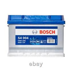 S4 075 Car Battery 12V 60Ah 540cca L242 x W175 x H175 0/1 B13 4 Year Bosch S4004