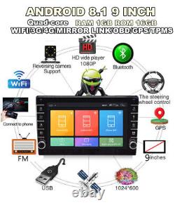 Single Din 9in Car MP5 Player BT GPS WIFI Stereo Radio FM DVR Dash Cam Recorder