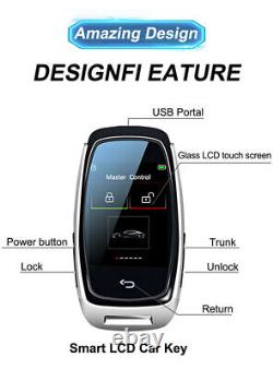 Smart Key Lock Window Lift Digital HD LCD Touch Screen Display Car Accessories