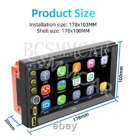 Stereo Car FM Radio MP5 Multimedia Player Double 2 DIN Touch Screen For Carplay