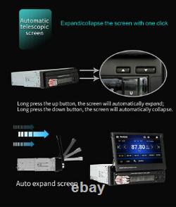 Telescopic Screen 7in Car Stereo Radio MP5 Player Bluetooth USB SD TF AUX 1DIN