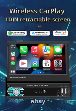 Touch Screen Car Stereo MP5 Player Radio BT For Carplay Android Auto Head Unit
