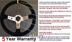 Track Suede 350mm Drift Steering Wheel Fit Ford Capri Mk1 Mk2 Cortina Escort