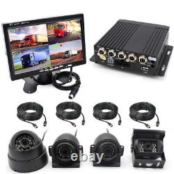 Truck Van Bus Car Vehicle DVR Video Recorder Box&7Monitor CCD Front Rear Camera