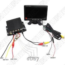 Truck Van Bus Car Vehicle DVR Video Recorder Box&7Monitor CCD Front Rear Camera