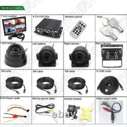 Truck Van Bus Car Vehicle DVR Video Recorder Box&7Monitor CCD Front Rear Camera