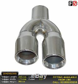 UNIVERSAL PERFORMANCE STAINLESS STEEL TAILPIPE PAIR 2.5 / 3.5 Ford 1