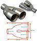 Universal Stainless Exhaust Tailpipe Pair 2.5/3.5 Yfx-0225-sp35ford 1