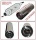 Universal T304 Stainless Steel Exhaust Performance Silencer 12x5x 46mm- Frd1