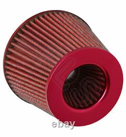 Universal Performance Cold Air Feed Pipe Air Filter Kit Red 2103rf-frd1