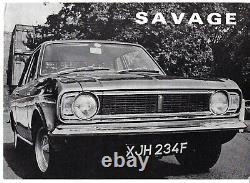 Uren Savage I & II 1968-1969 UK Market Foldout Sales Brochure Ford Cortina Mk2